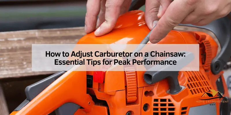 How to Adjust Carburetor on a Chainsaw