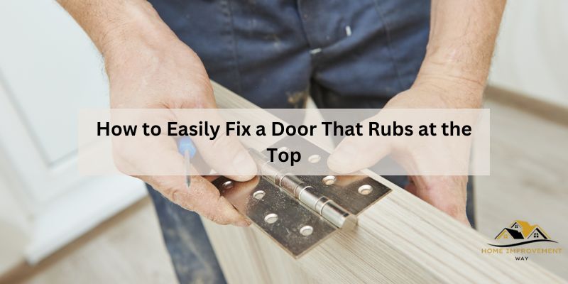 How to Easily Fix a Door That Rubs at the Top