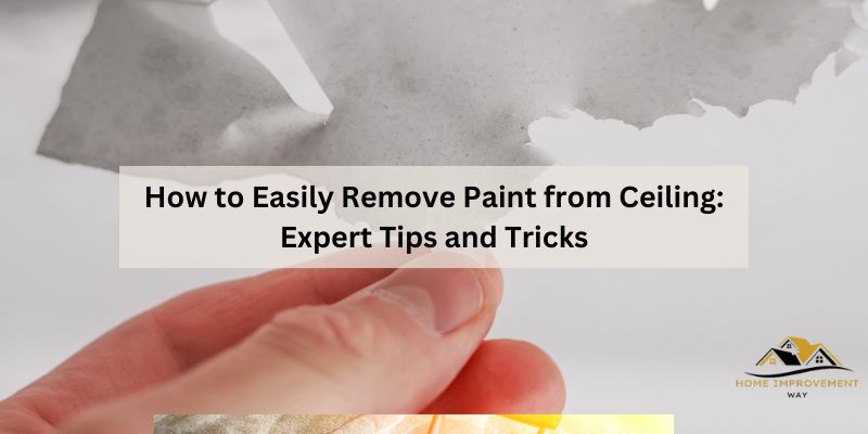 How to Easily Remove Paint from Ceiling