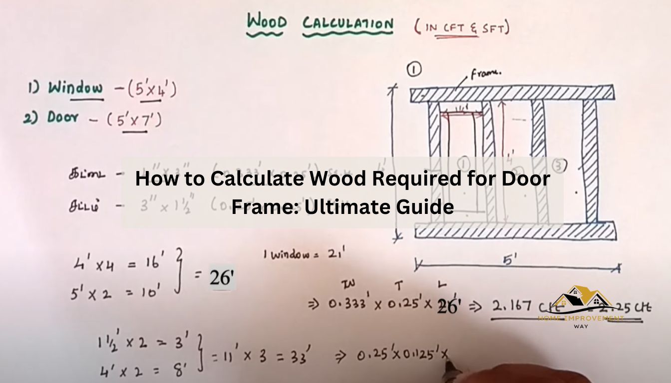 How to Calculate Wood Required for Door Frame