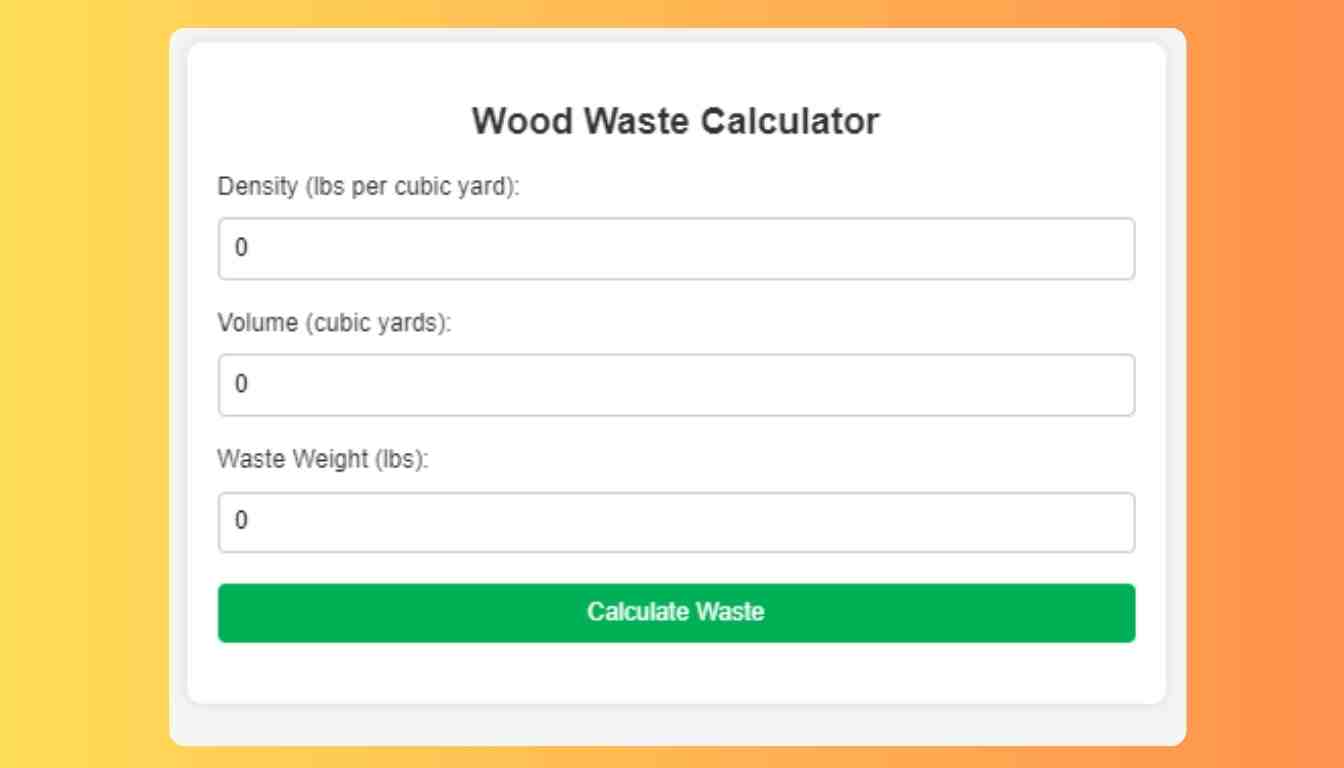 Waste Weight Calculator