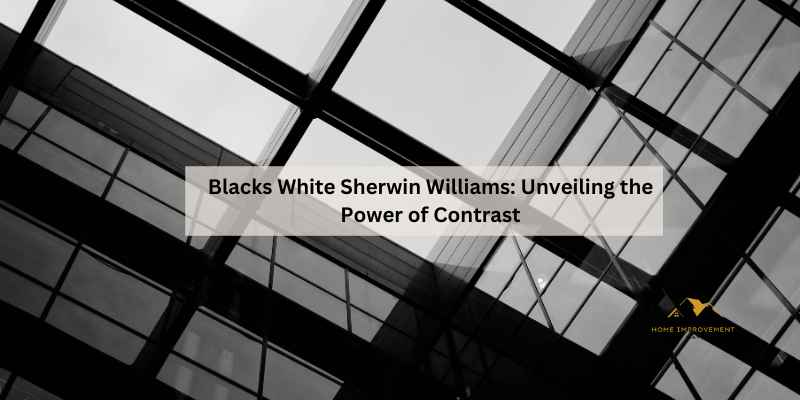 Blacks White Sherwin Williams