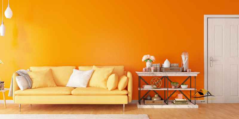 Modern Orange Living Room