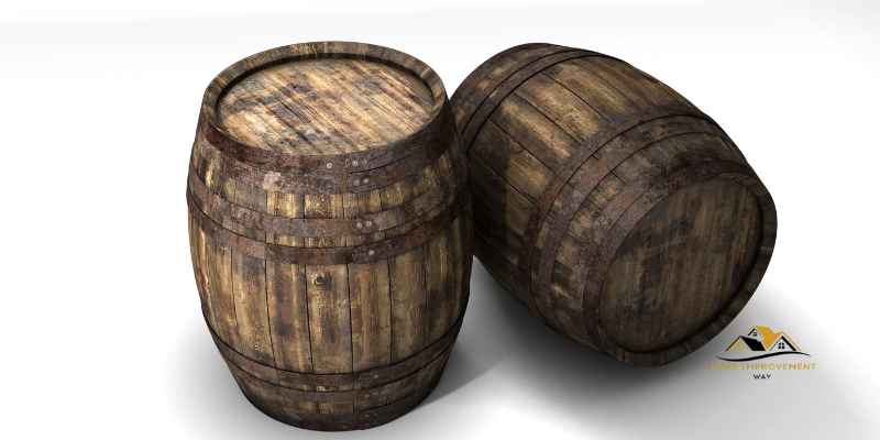 Painted Whiskey Barrels