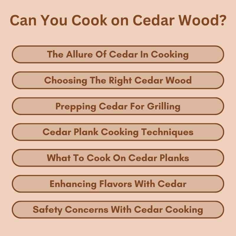 Can You Cook on Cedar Wood