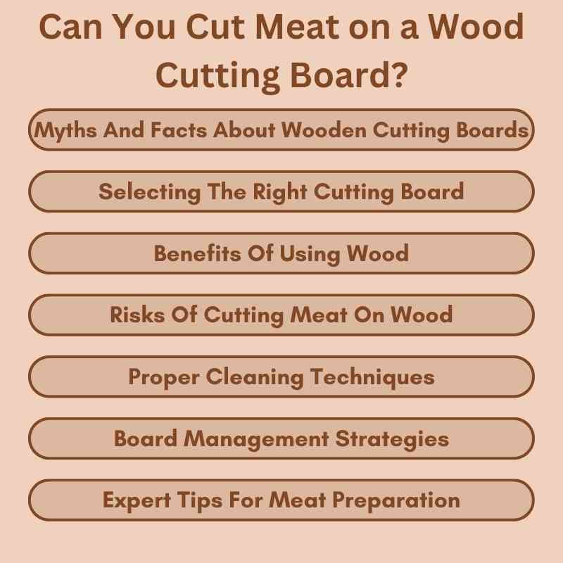 Can You Cut Meat on a Wood Cutting Board