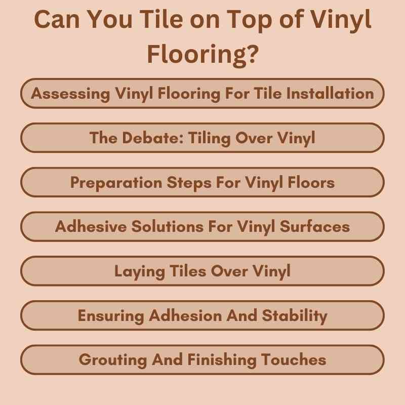 Can You Tile on Top of Vinyl Flooring