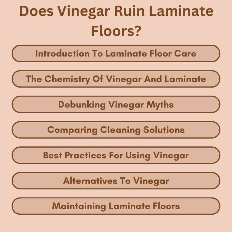 Does Vinegar Ruin Laminate Floors