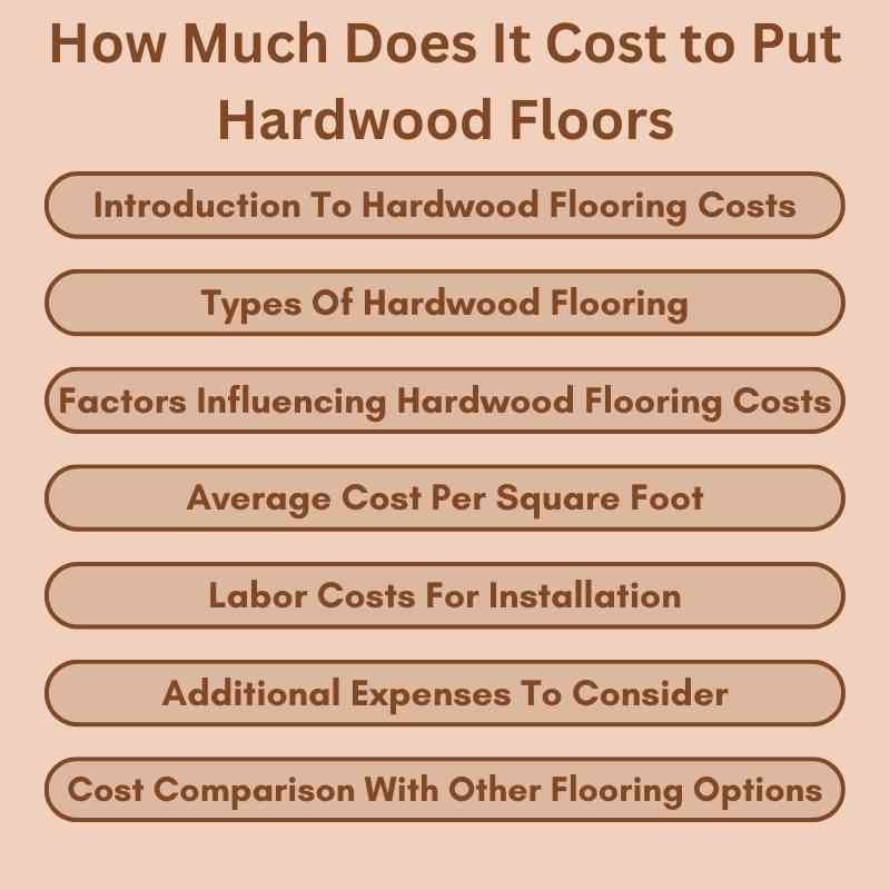 How Much Does It Cost to Put Hardwood Floors