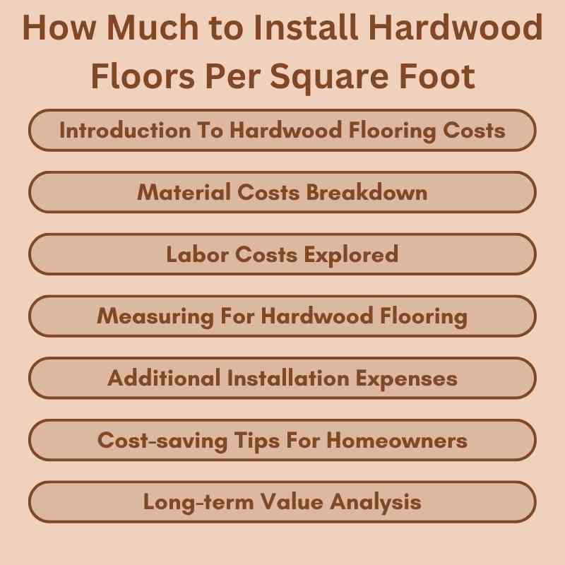 How Much to Install Hardwood Floors Per Square Foot: Unveiled Costs