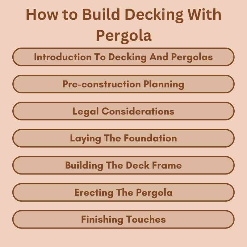 How to Build Decking With Pergola