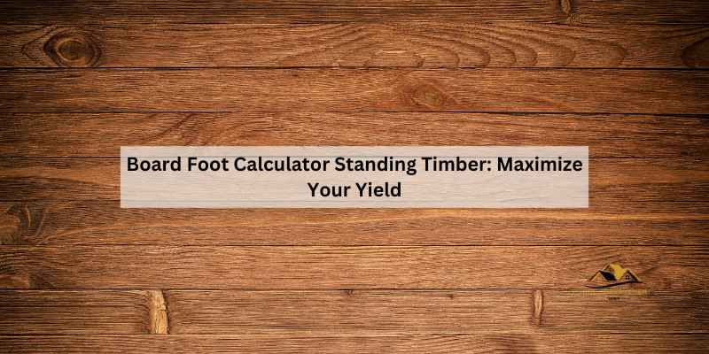 Board Foot Calculator Standing Timber