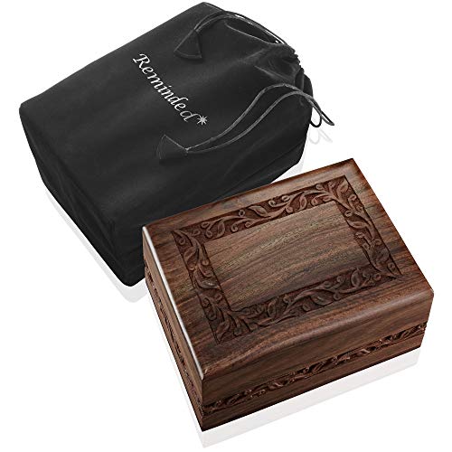 Carved Wooden Box for Ashes