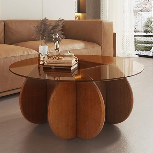 Glass And Wood Coffee Table for Sale