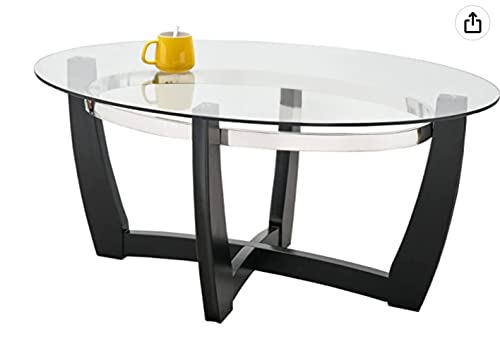 Glass Table Top With Wood Base