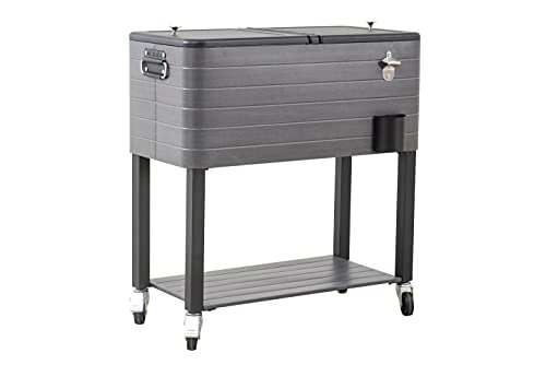 Gray Wood Grain Finish Cooler