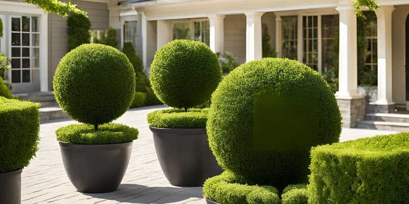 Ball Boxwood Top Topiary in Pot: Elevate Your Outdoor Decor Effortlessly