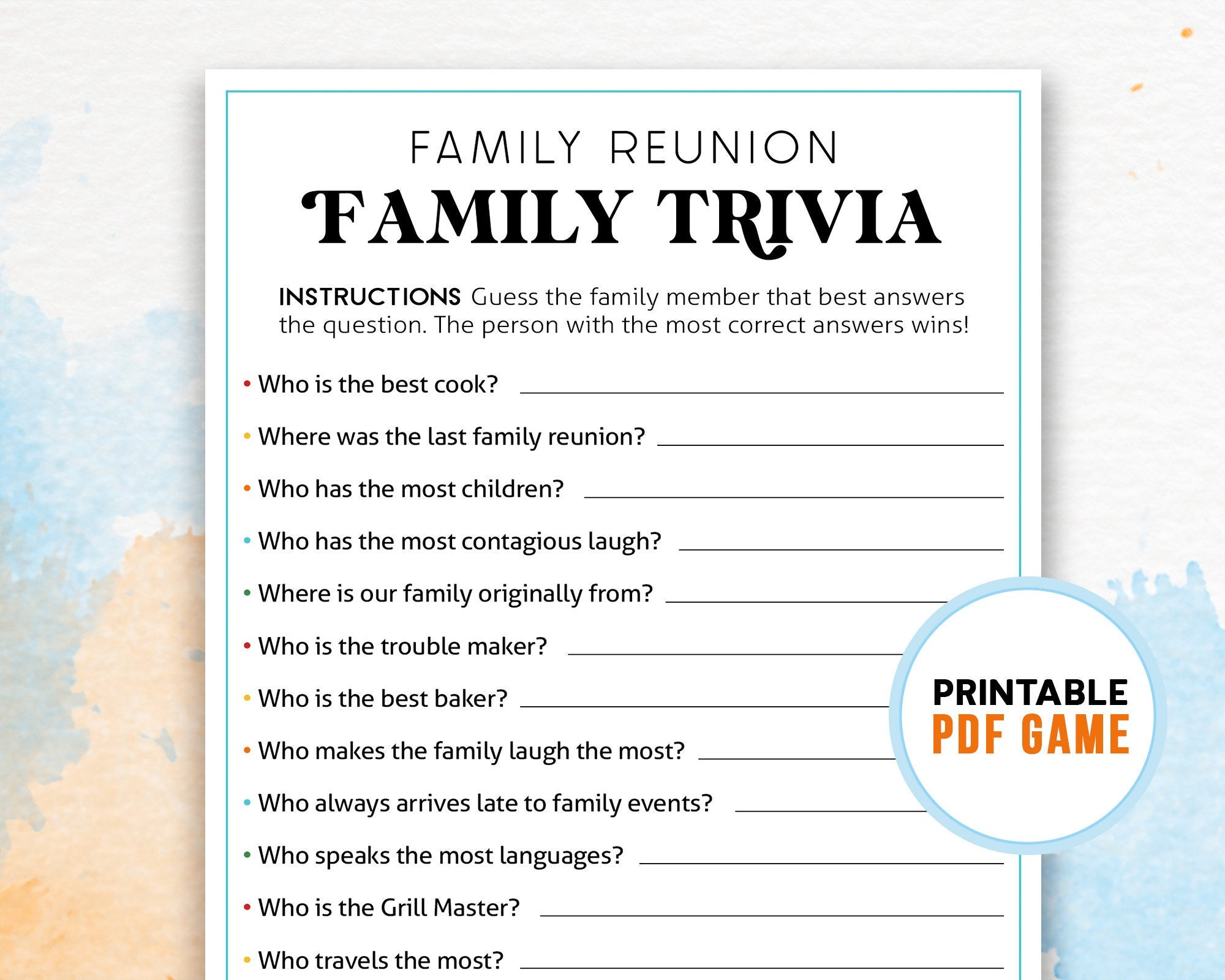 Best Trivia Questions for Family