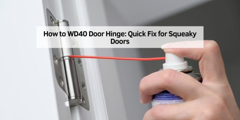 How to WD40 Door Hinge