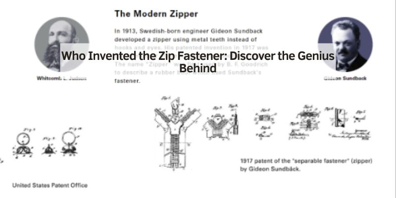 Who Invented the Zip Fastener
