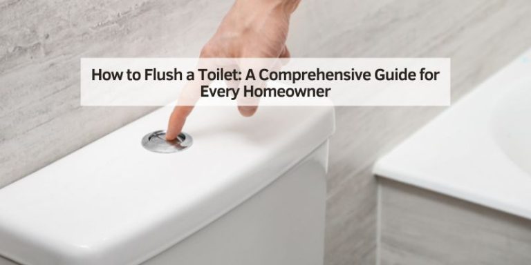 How to Flush a Toilet