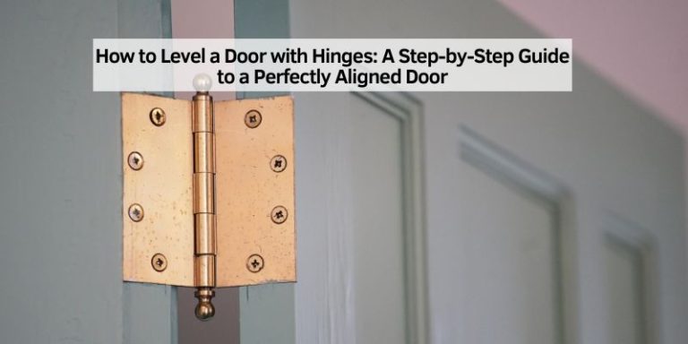 How to Level a Door with Hinges