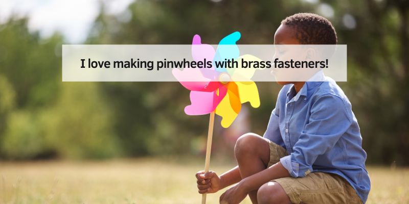 I love making pinwheels with brass fasteners