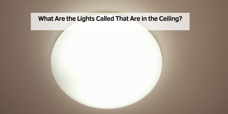What Are the Lights Called That Are in the Ceiling?