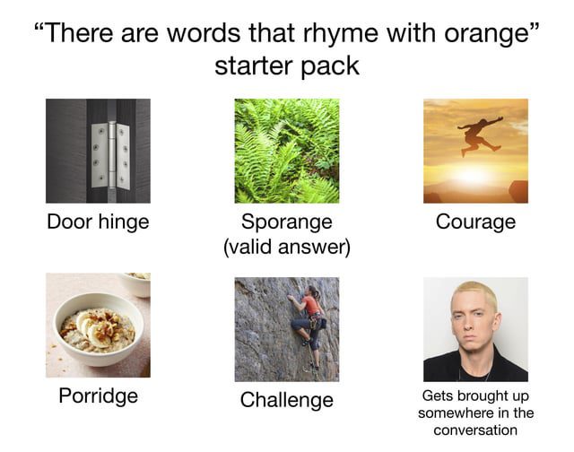 Does Door Hinge Rhyme With Orange