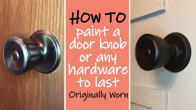 How to Paint Door Handles