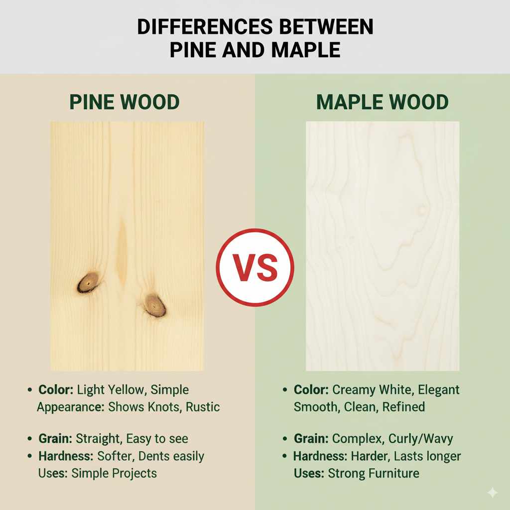 Differences Between Pine And Maple