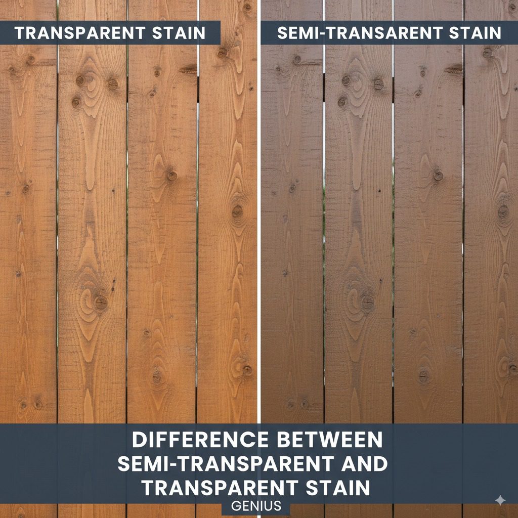 Difference Between Semi Transparent and Transparent Stain