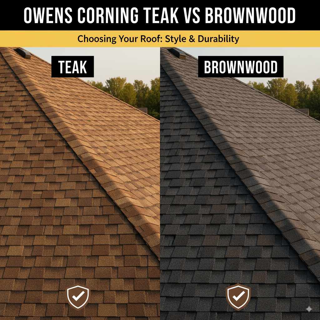 Owens Corning Teak Vs Brownwood