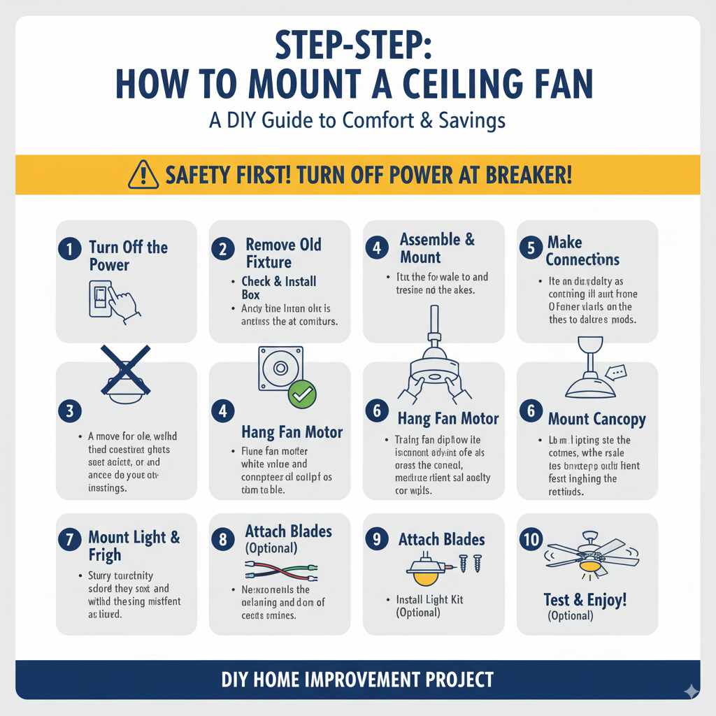 Step-by-Step: How to Mount a Ceiling Fan