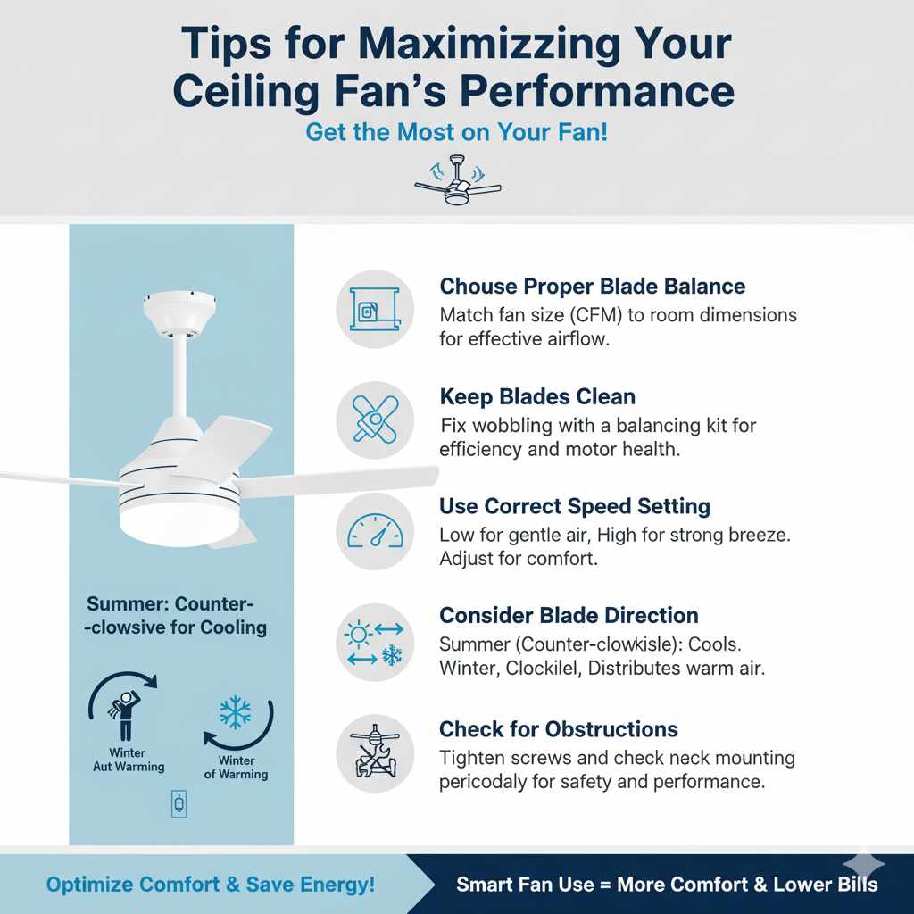 Tips for Maximizing Your Ceiling Fan's Performance