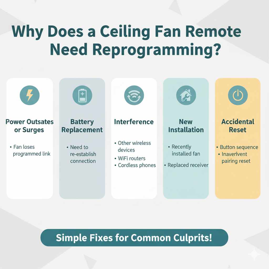 Why Does a Ceiling Fan Remote Need Reprogramming?