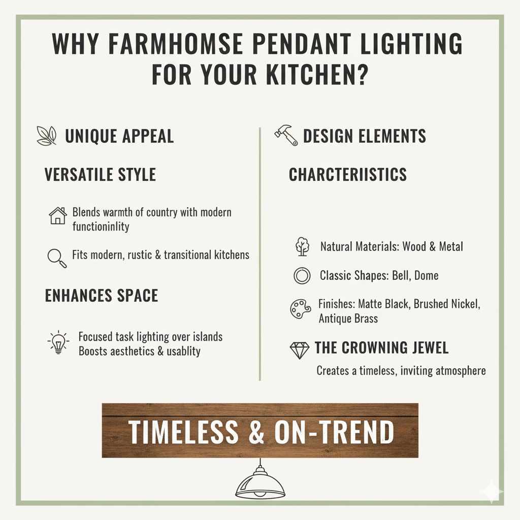 Why Farmhouse Pendant Lighting for Your Kitchen?