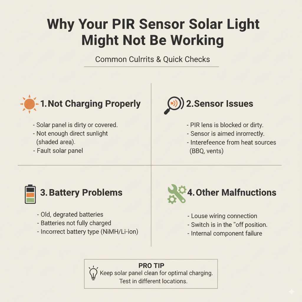 Why Your PIR Sensor Solar Light Might Not Be Working