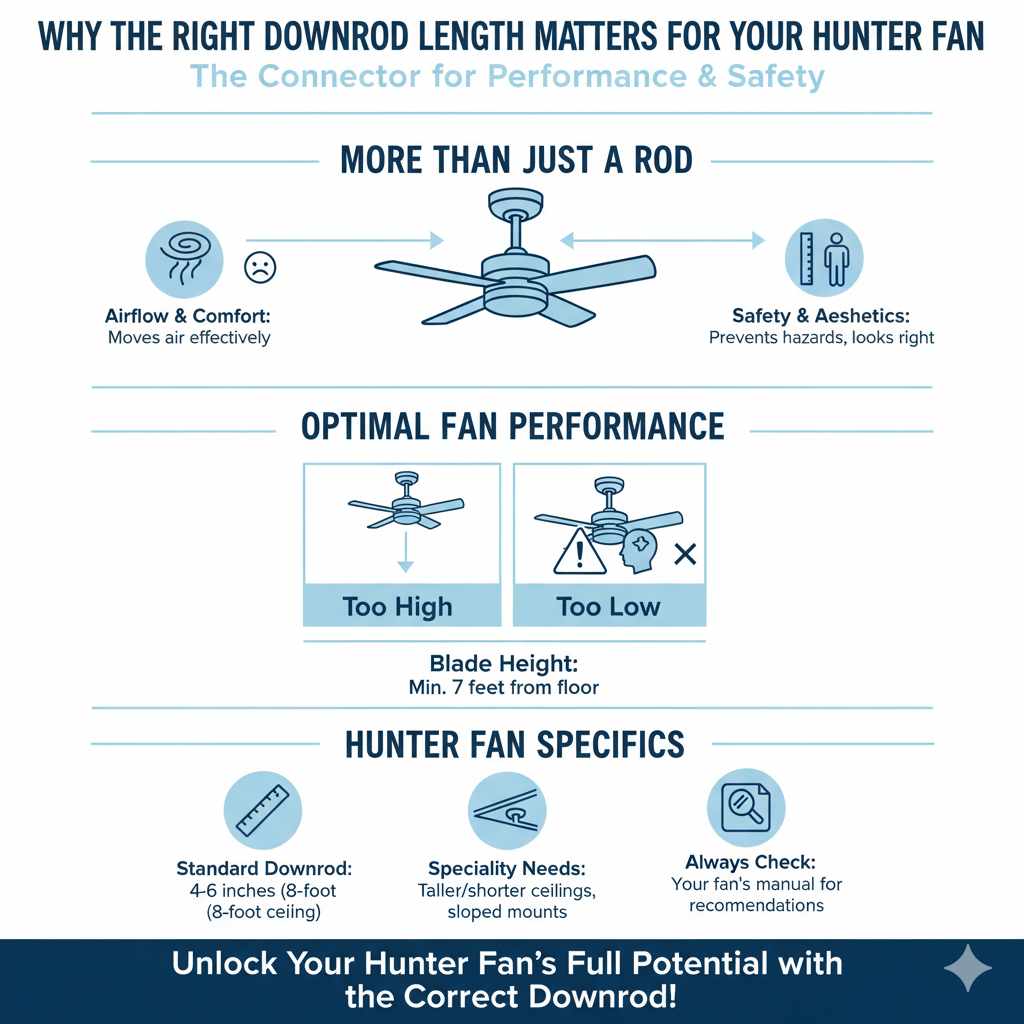 Why the Right Downrod Length Matters for Your Hunter Fan