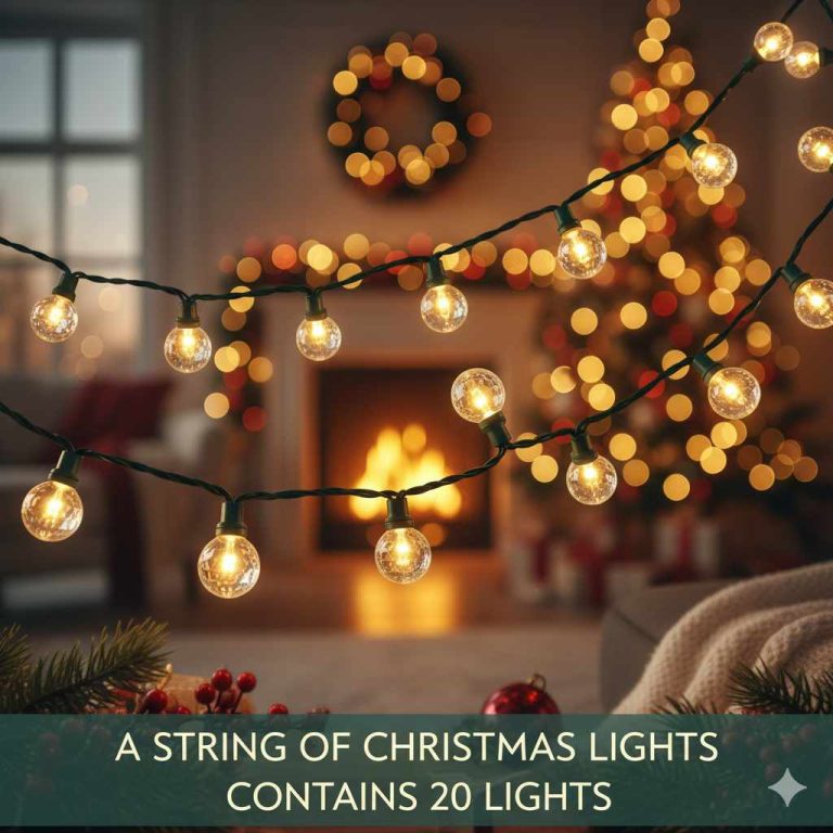 A String Of Christmas Lights Contains 20 Lights