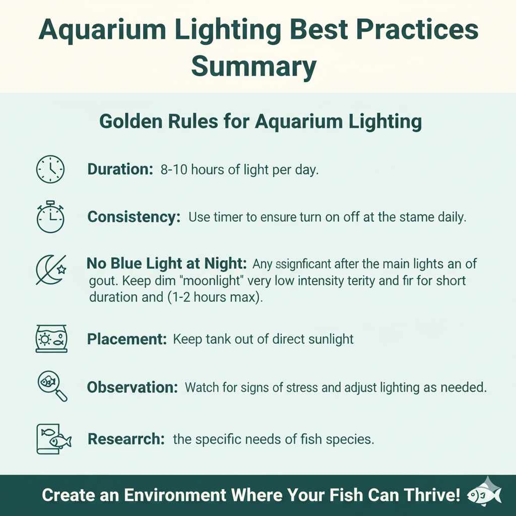 Aquarium Lighting Best Practices Summary