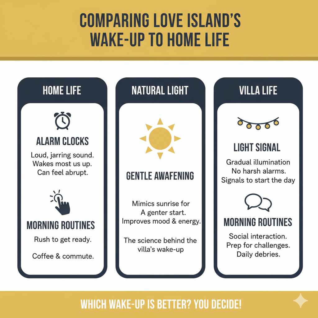 Comparing Love Island's Wake-Up to Home Life