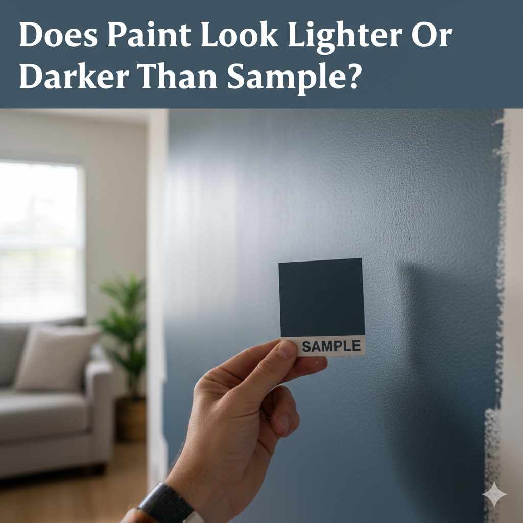 Does Paint Look Lighter Or Darker Than Sample?