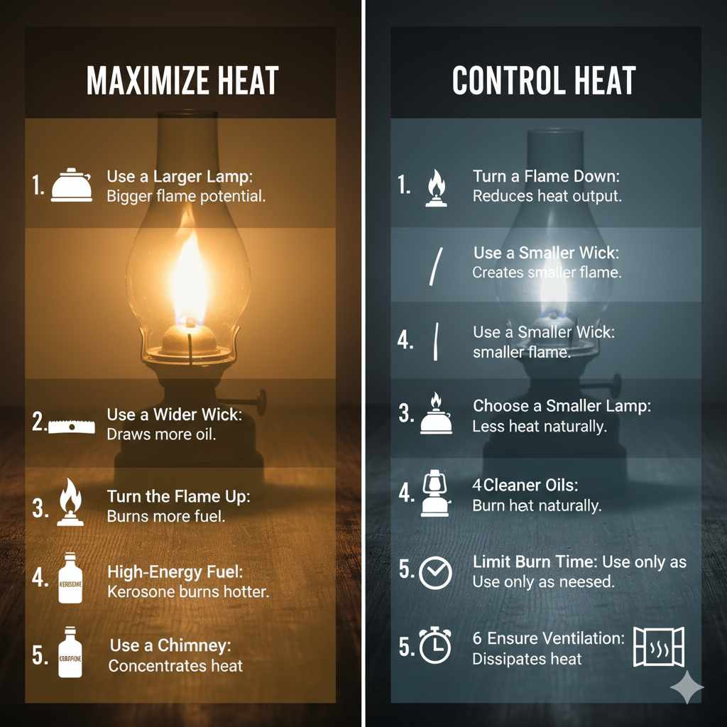 How to Maximize and Control Heat from an Oil Lamp