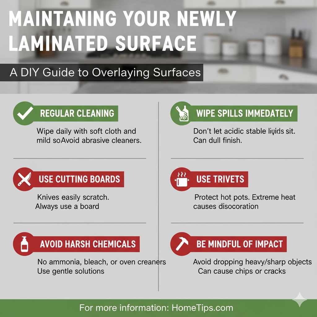 Maintaining Your Newly Laminated Surface