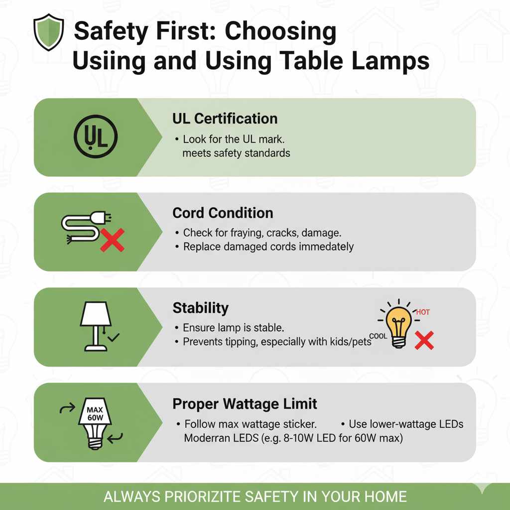 Safety First: Choosing and Using Table Lamps