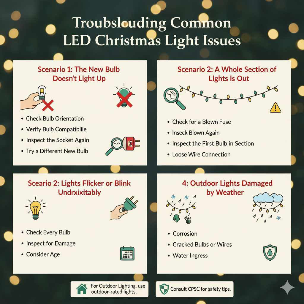 Troubleshooting Common LED Christmas Light Issues