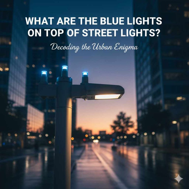 What Are The Blue Lights On Top Of Street Lights