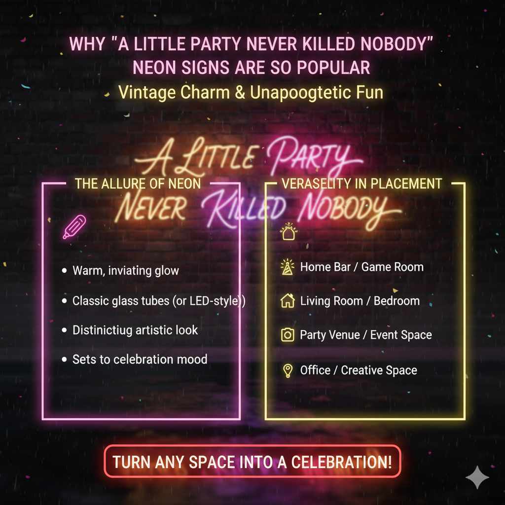 Why "A Little Party Never Killed Nobody" Neon Signs Are So Popular