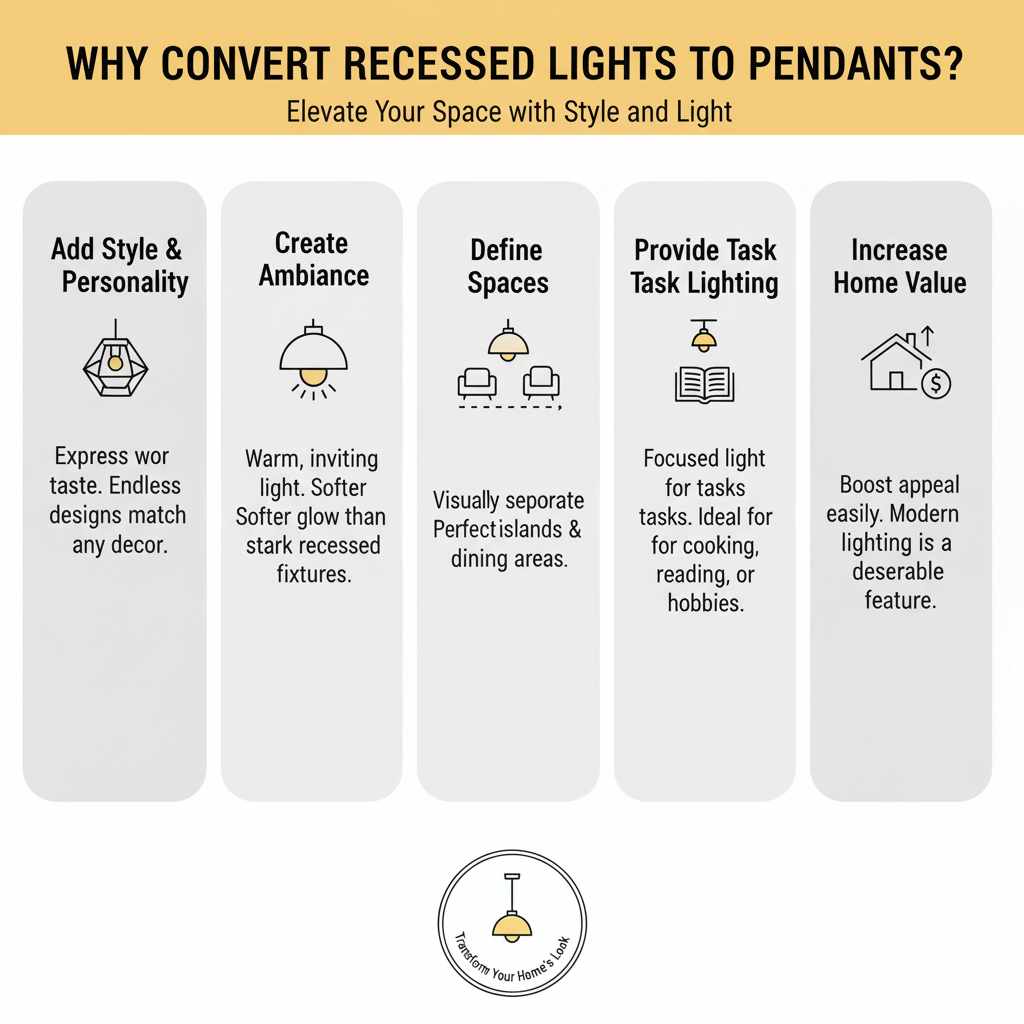 Why Convert Recessed Lights to Pendants?